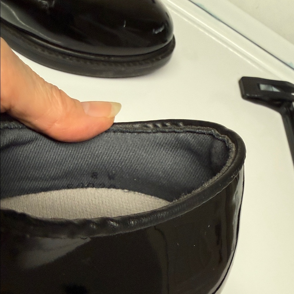 Classic Black Patent Derby Shoes for Men - oil and skid resistant - Picture 7 of 7